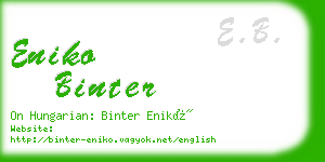 eniko binter business card